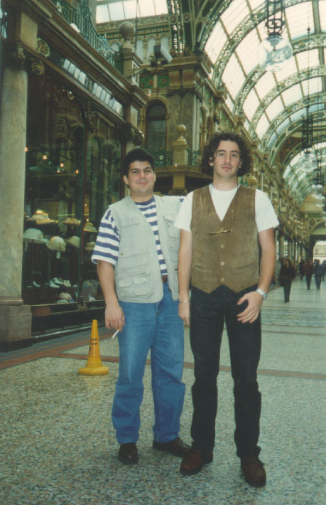 With my friend Doros at Leeds Market -1995-